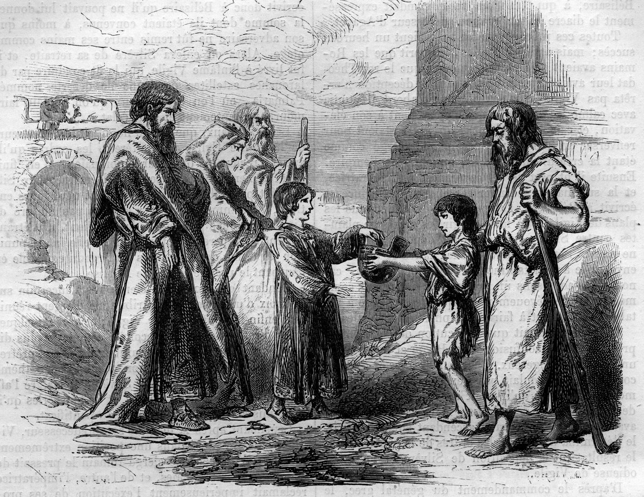 Bélisaire (v.500-565) aveugle et mendiant par ordre de Justinien, à qui il avait donné de l