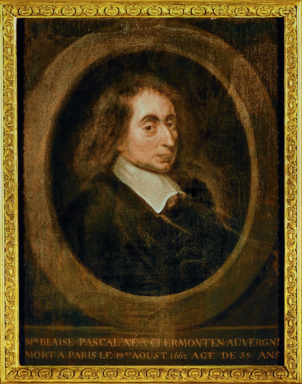 Blaise Pascal … (oil on canvas) - French School