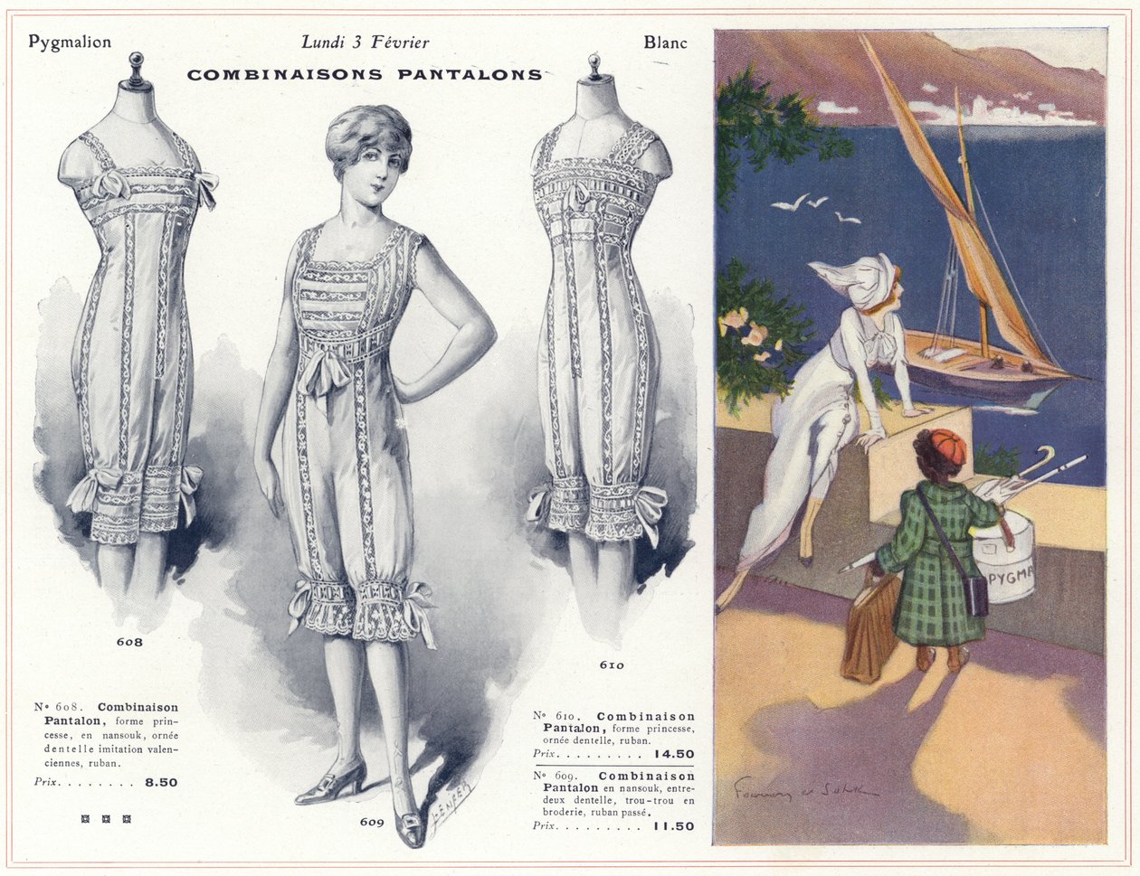 Blanc-Toile, Lingerie, Chemises, etc (colour litho) - French School