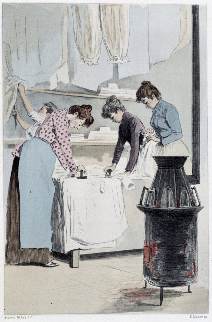 Blanchisseuses - dans « Nos contemporains » par Octave Uzanne - French School