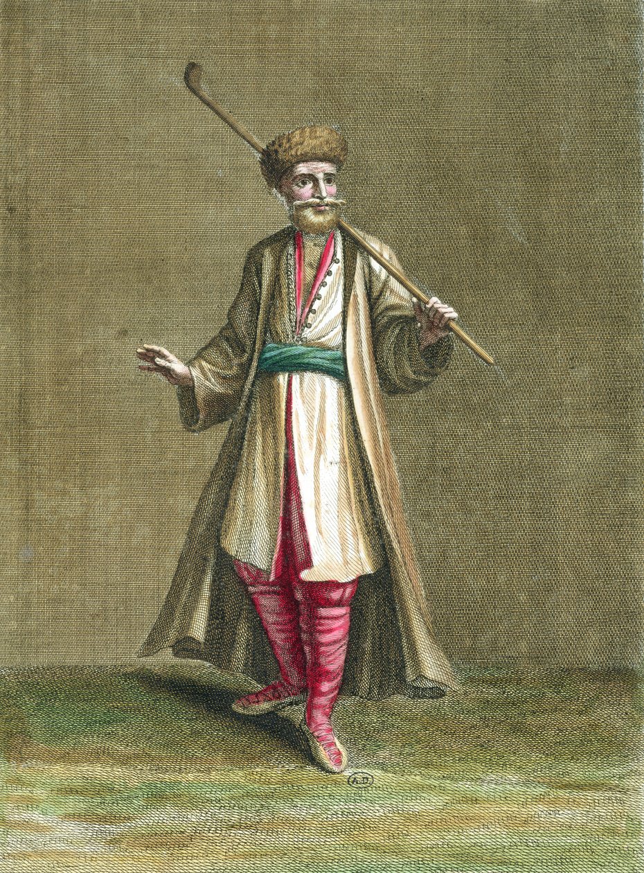 Costume bulgare, illustration du Recueil de Costumes du Levant, 1707-8 - French School