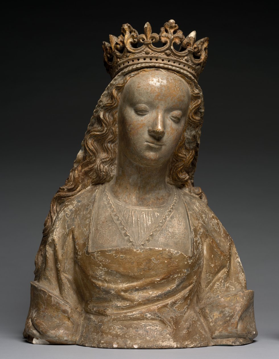 Buste appelé Anne de Bretagne, vers 1500 (pierre) - French School