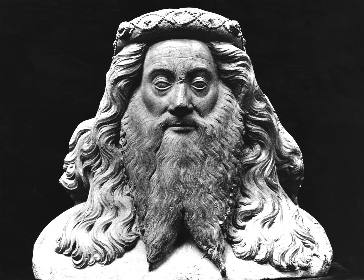 Buste de la statue funéraire de Jean II de Vienne (d.1435), Seigneur de Pagny, surnommé à la longue barbe, original du 15e siècle - French School