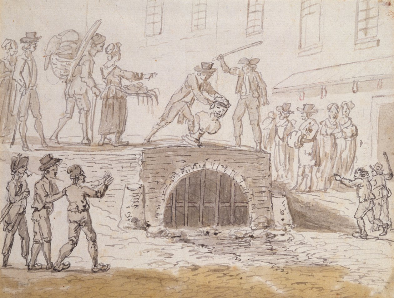 Buste de Marat jeté dans un égout, 5 février 1795 - French School