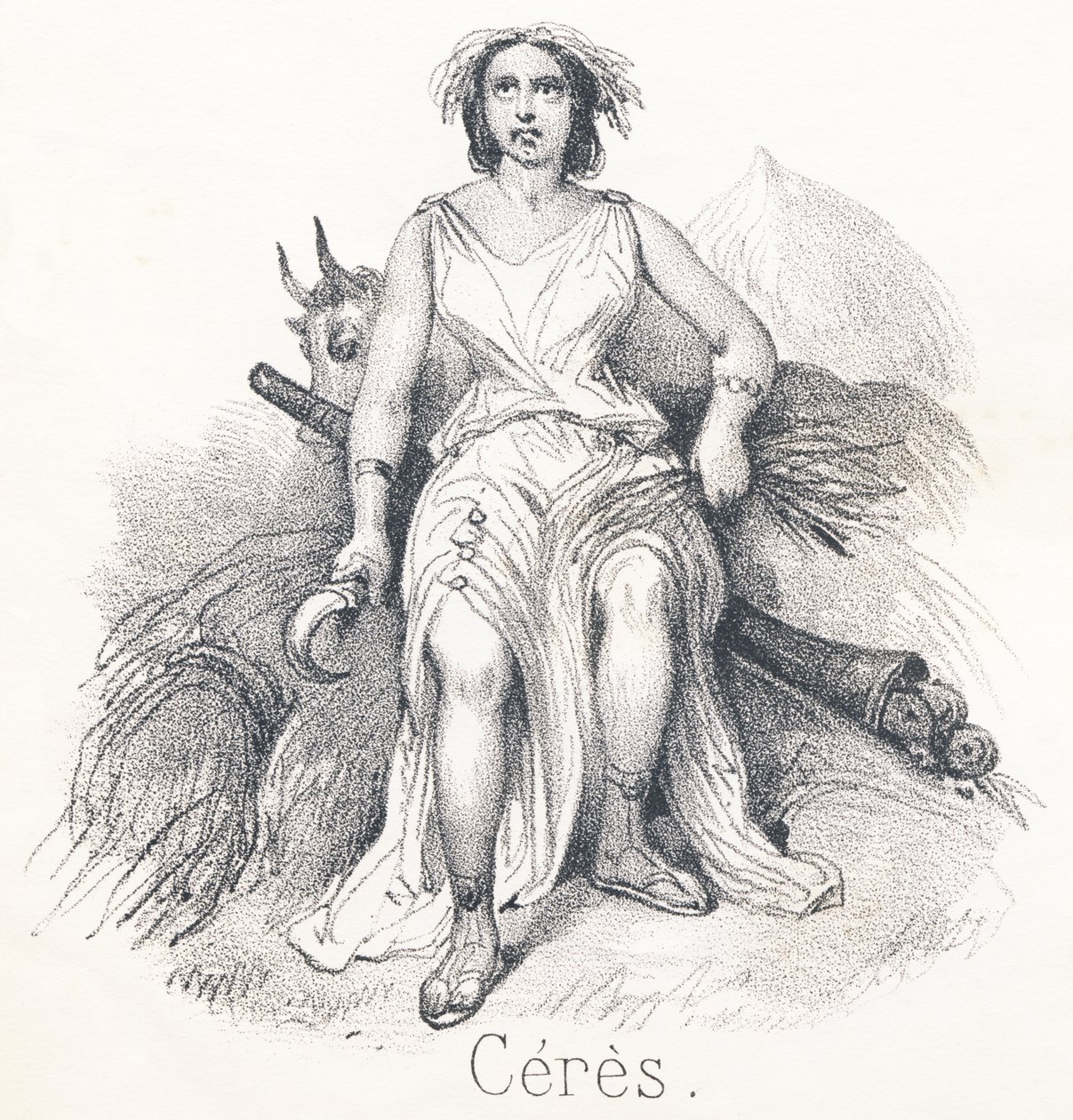 C Cérès: Fille de Saturne et Cybèle, elle fut nommée déesse de la terre ou de l