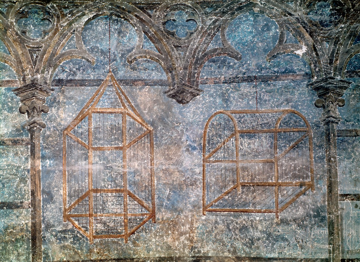 Cages et détails architecturaux de la chambre du Pape, 1334-62 - French School