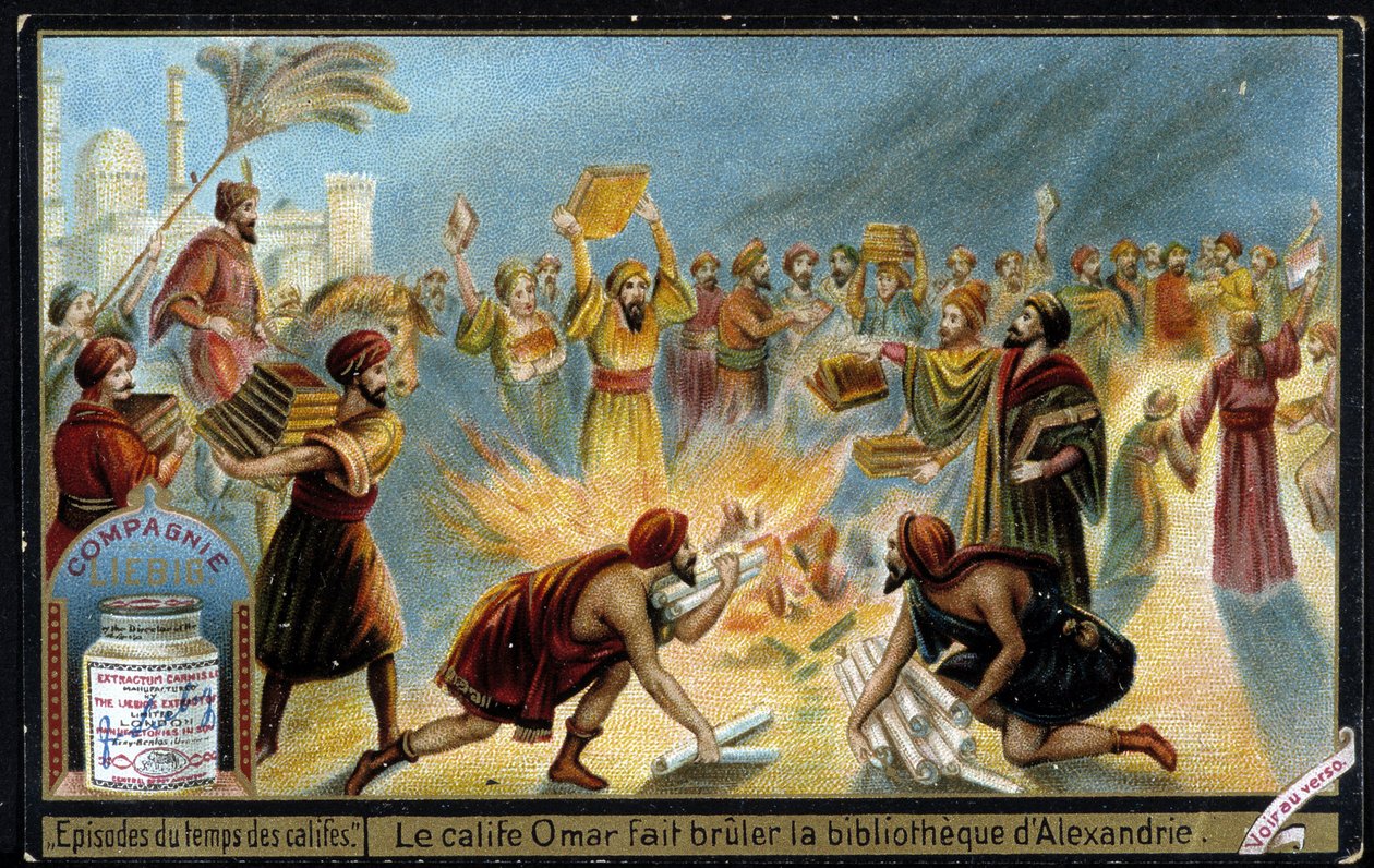 Le calife Omar brûle la bibliothèque d