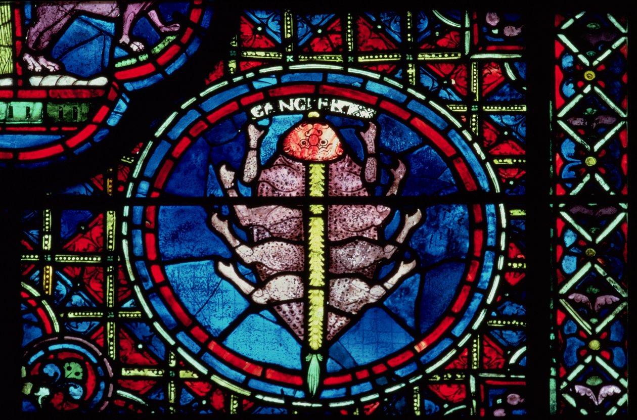 Cancer, de la fenêtre du zodiaque, XIIIe siècle - French School