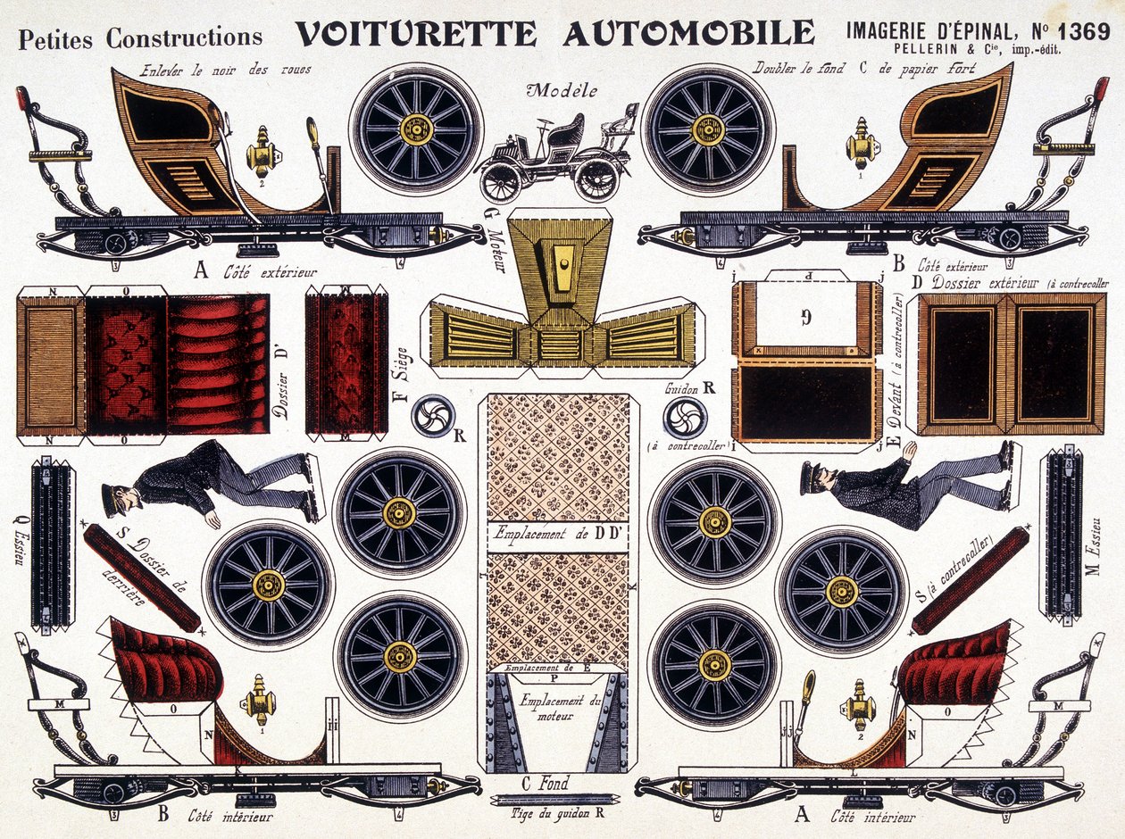 Chariot de voiture : Petites Constructions. 19ème siècle - French School