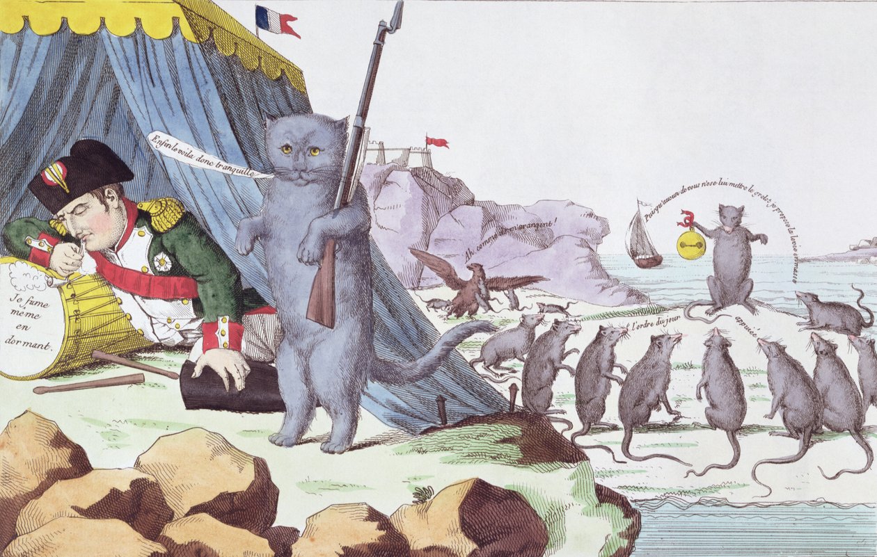 Caricature de Napoléon Bonaparte (1769-1821) sur l