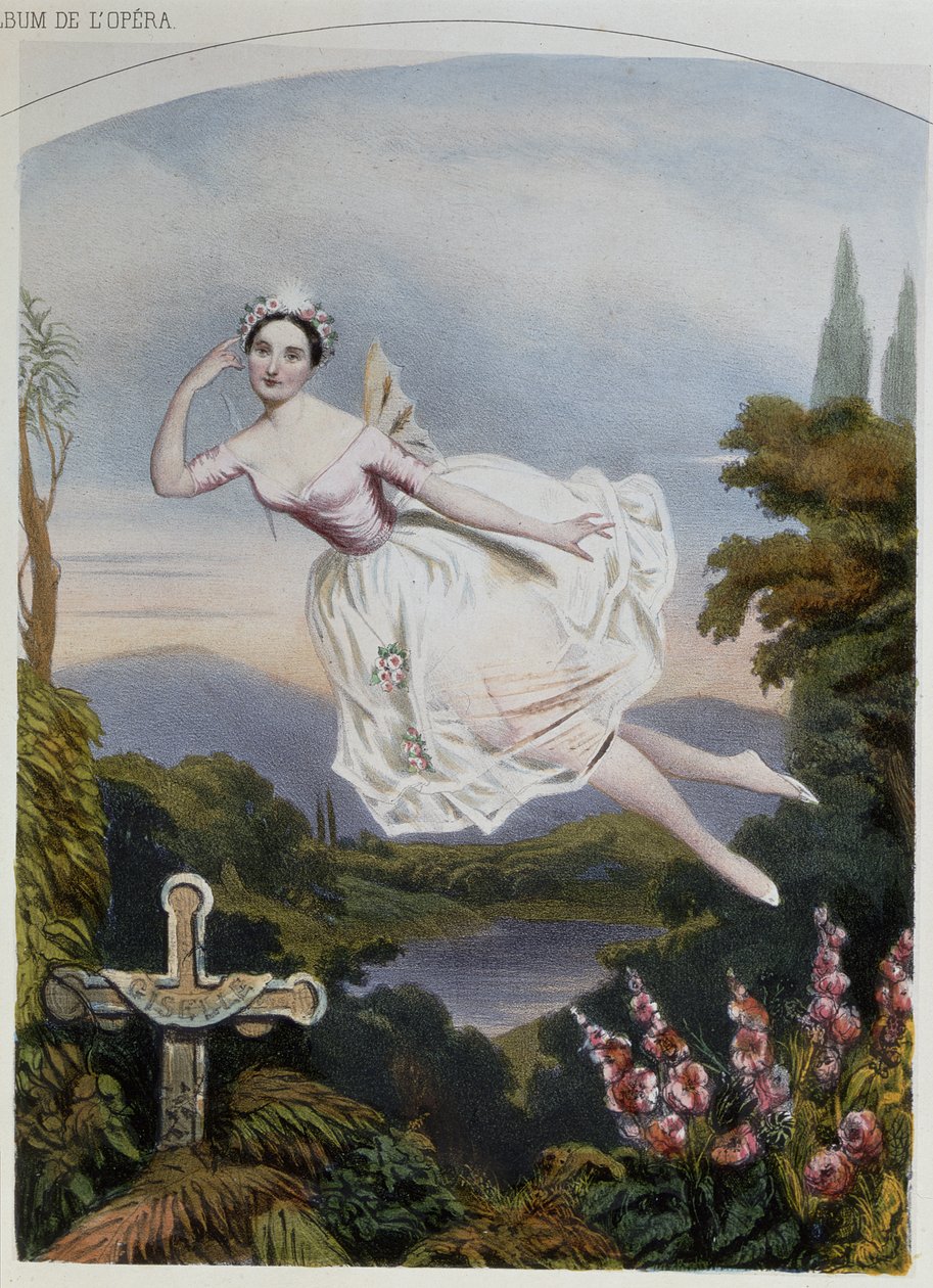 Carlotta Grisi (1819-99) en Giselle, du ballet du même nom par Adolphe Adam (1803-56) - French School