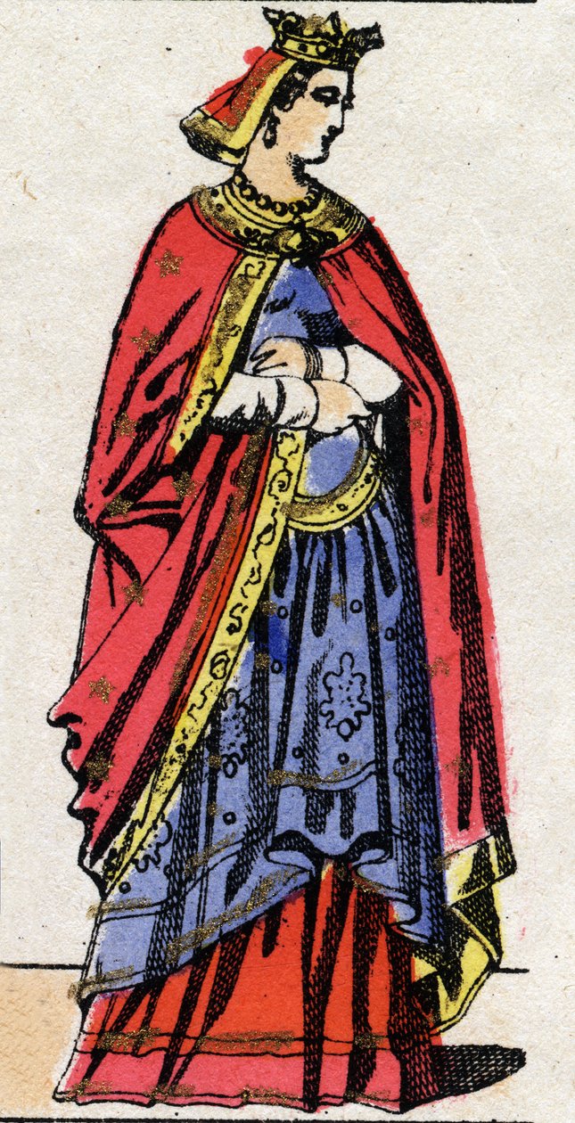Dynastie carolingienne : Portrait de Gerberge de Saxe - French School