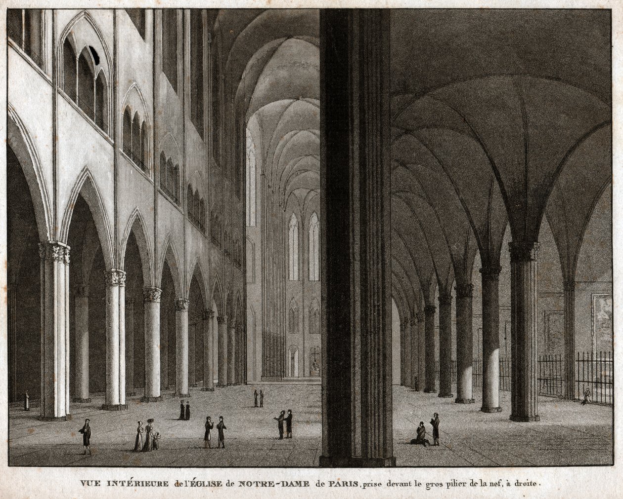 Cathédrale Notre-Dame de Paris (gravure, vers 1850) - French School