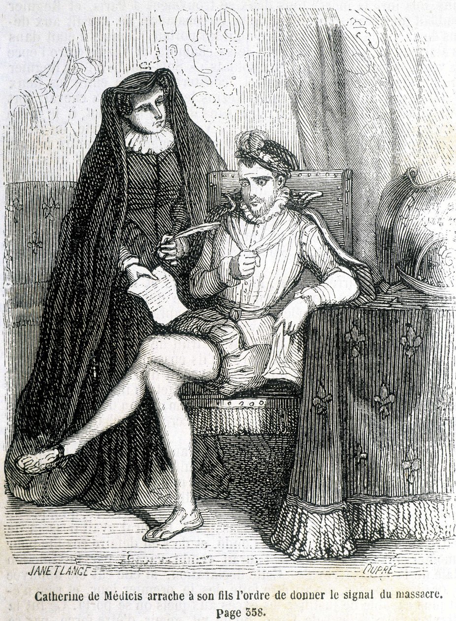 Catherine de Médicis arrache à son fils (Charles IX) l