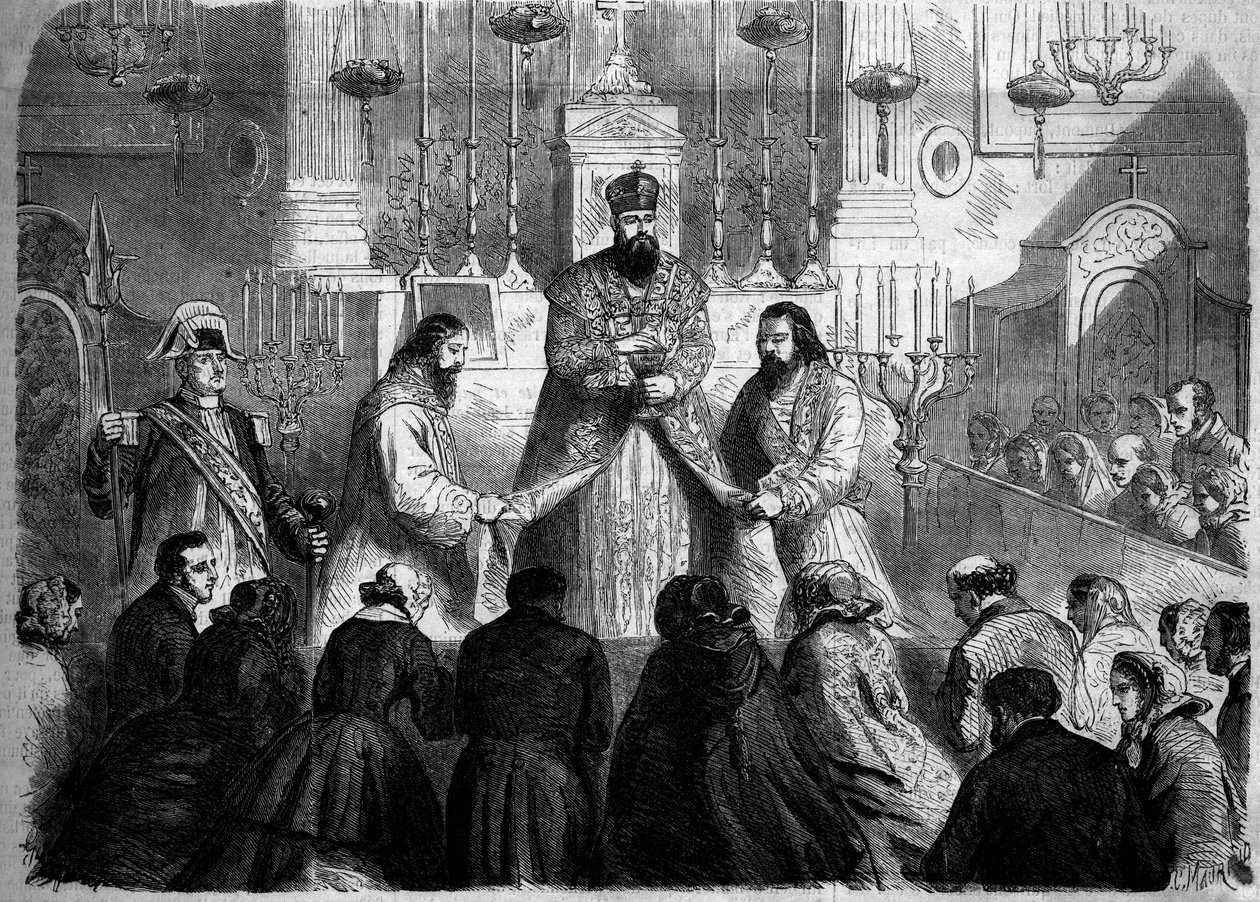 Rite catholique - Messe - 26 janvier 1860 : messe célébrée selon le rite arménien par le supérieur des Mékhitaristes dans l