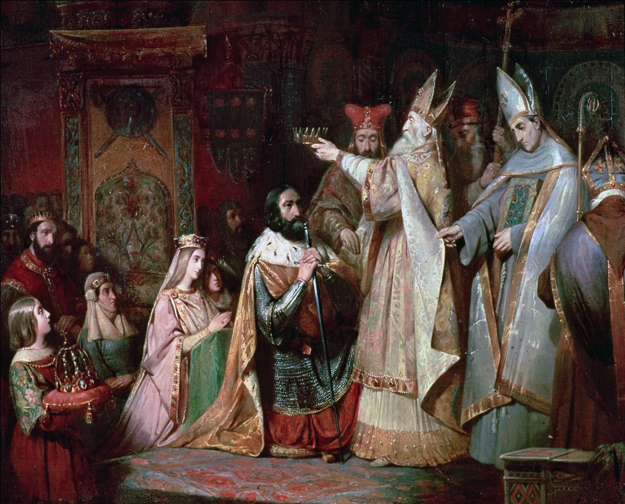 Charlemagne (747-814) couronné roi d