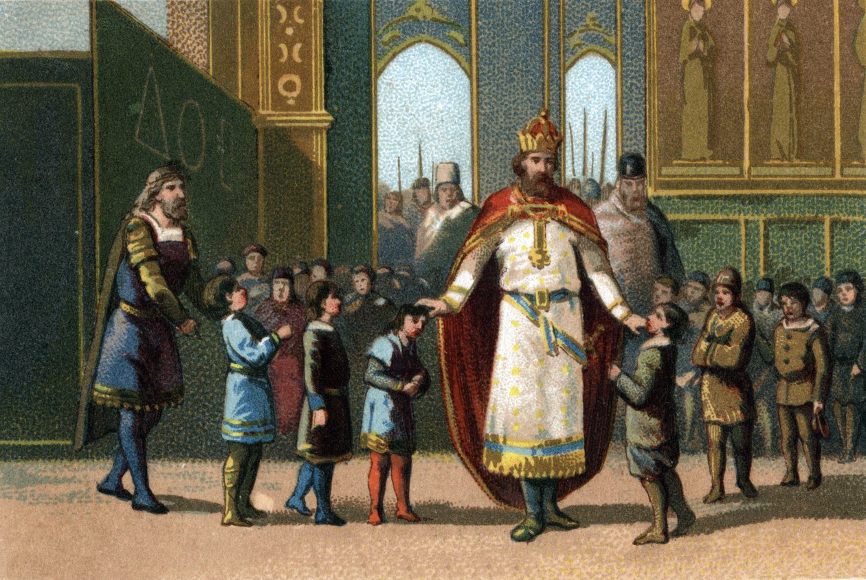 Charlemagne, roi de France de 768 à 814, fondateur de l