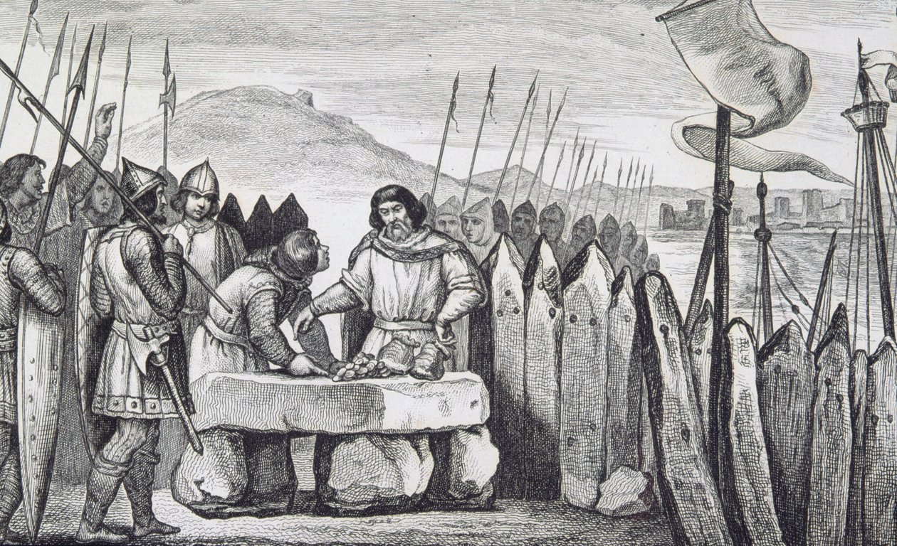 Charles III le Gros (839-88) paie les envahisseurs vikings en 886, de 