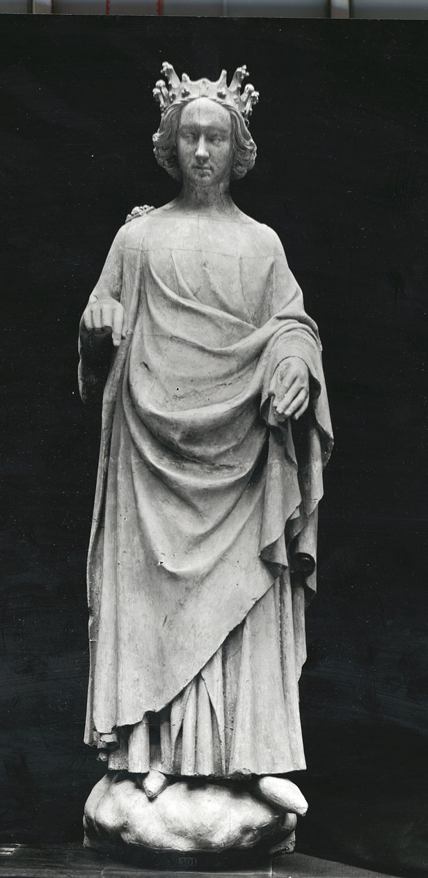 Charles VI (1368-1422) roi de France, du Palais de Justice à Poitiers, original fin du 14e siècle (moulage en plâtre) - French School