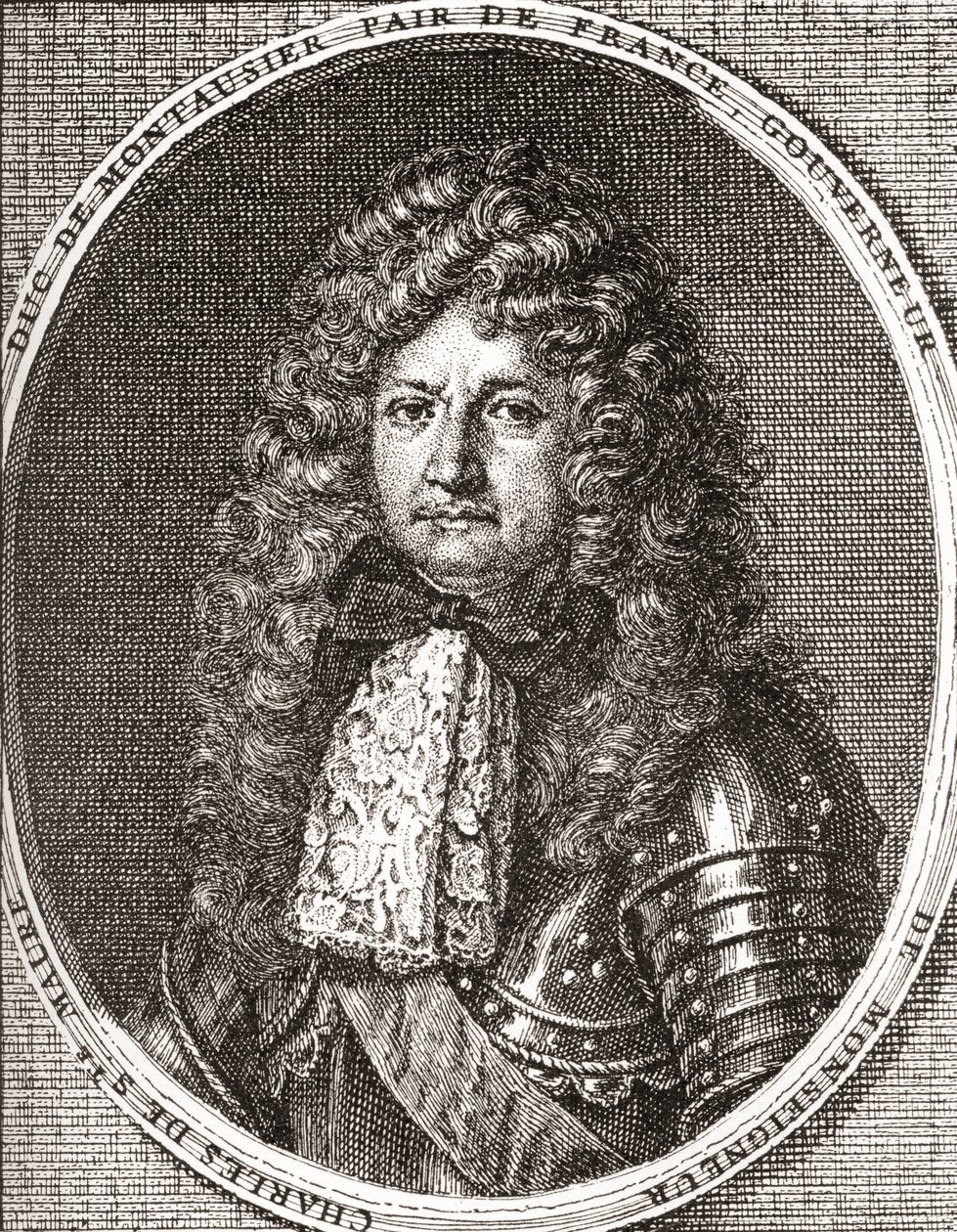 Charles de Sainte-Maure, duc de Montausier, soldat français et gouverneur du dauphin, Louis le Grand Dauphin. De Les Heures Libres publié en 1908 - French School