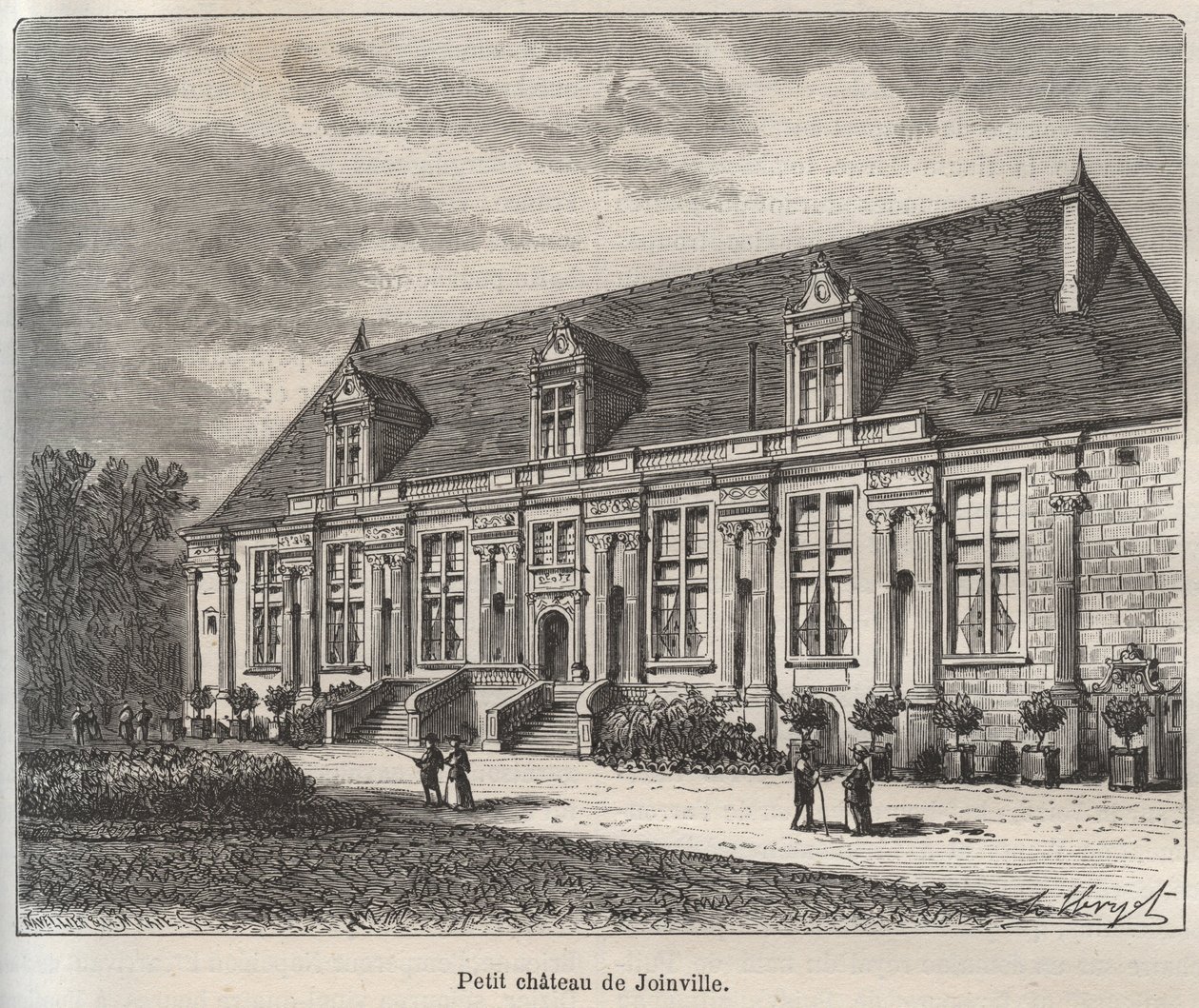 Château du Grand Jardin, Joinville - Haute-Marne - gravure dans "La France illustrée : géographie, histoire, administration statistique" par V.A. Malt-Brown. 1884 - French School