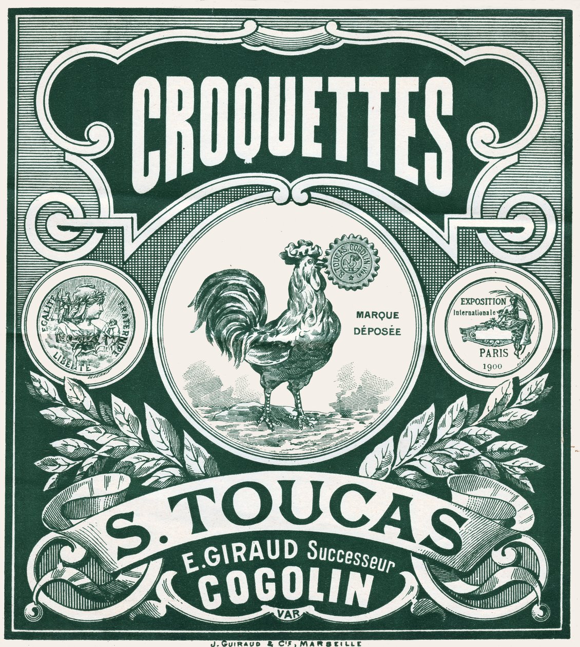 Croquettes de poulet. vers 1900 - French School