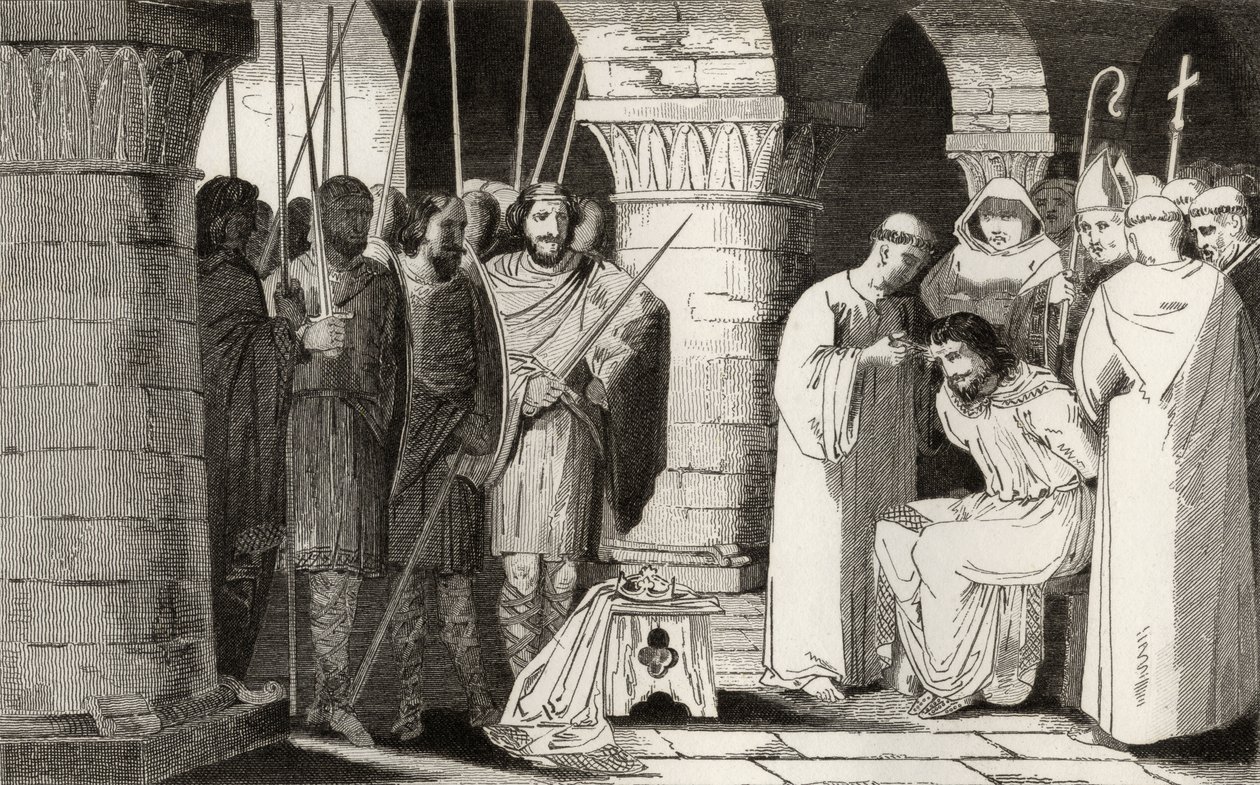 Childeric III (714-51) est détrôné et confiné dans un monastère, de 