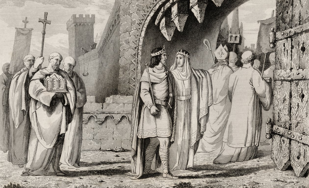 Chilpéric Ier (539-84) dans une procession religieuse, de 