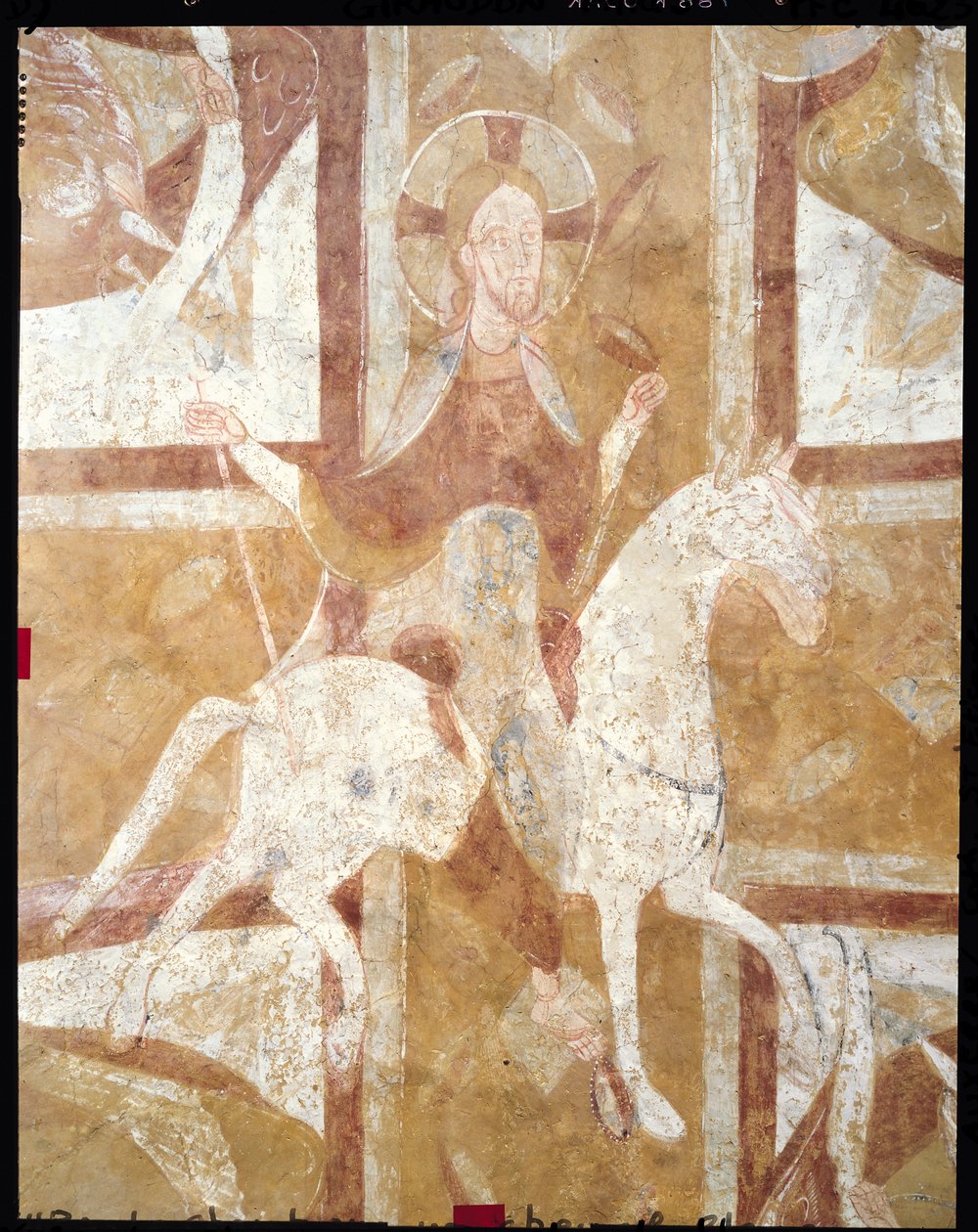 Christ sur un cheval blanc, du plafond de la crypte - French School