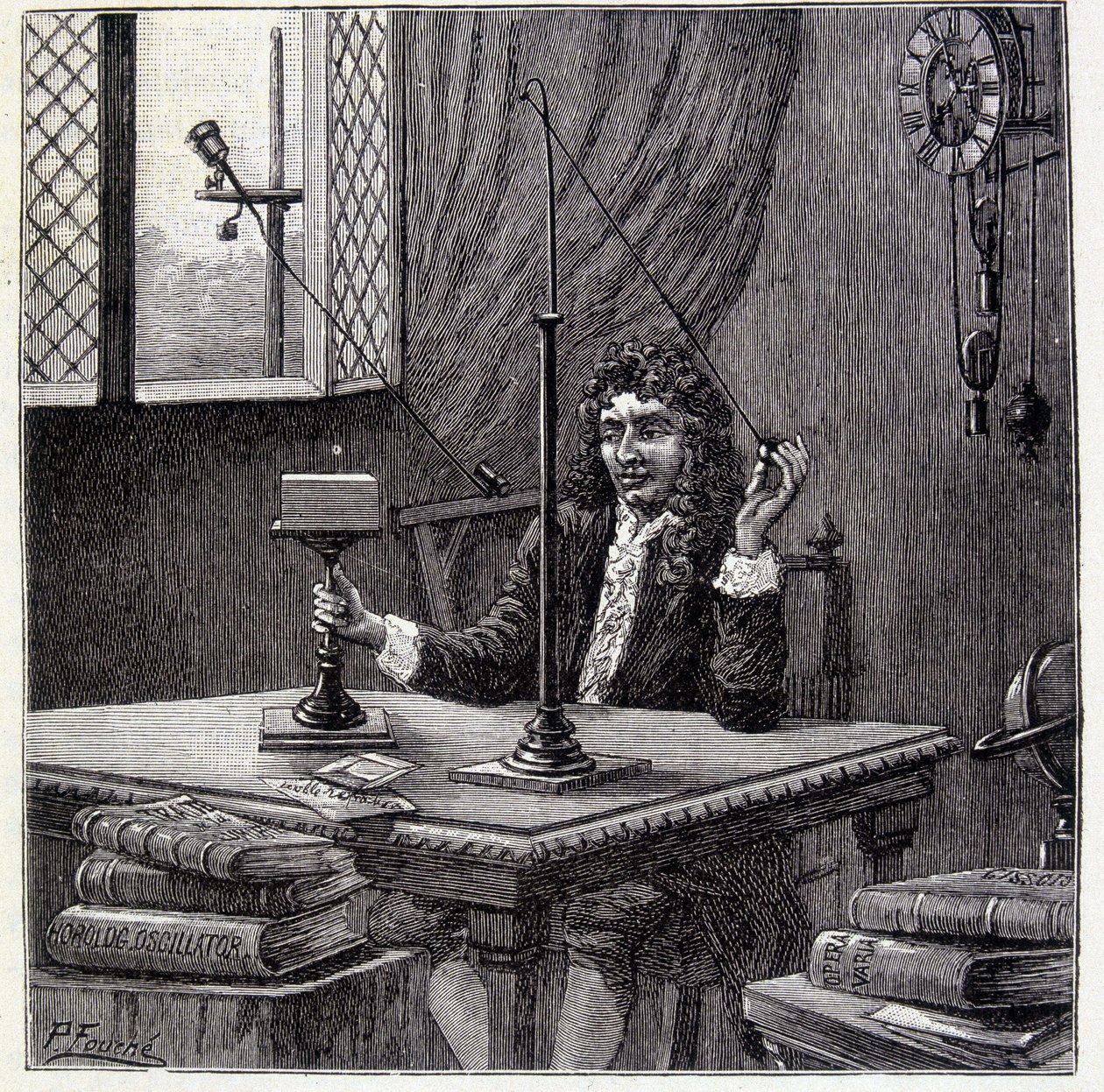 Christian Huyghens observant « l