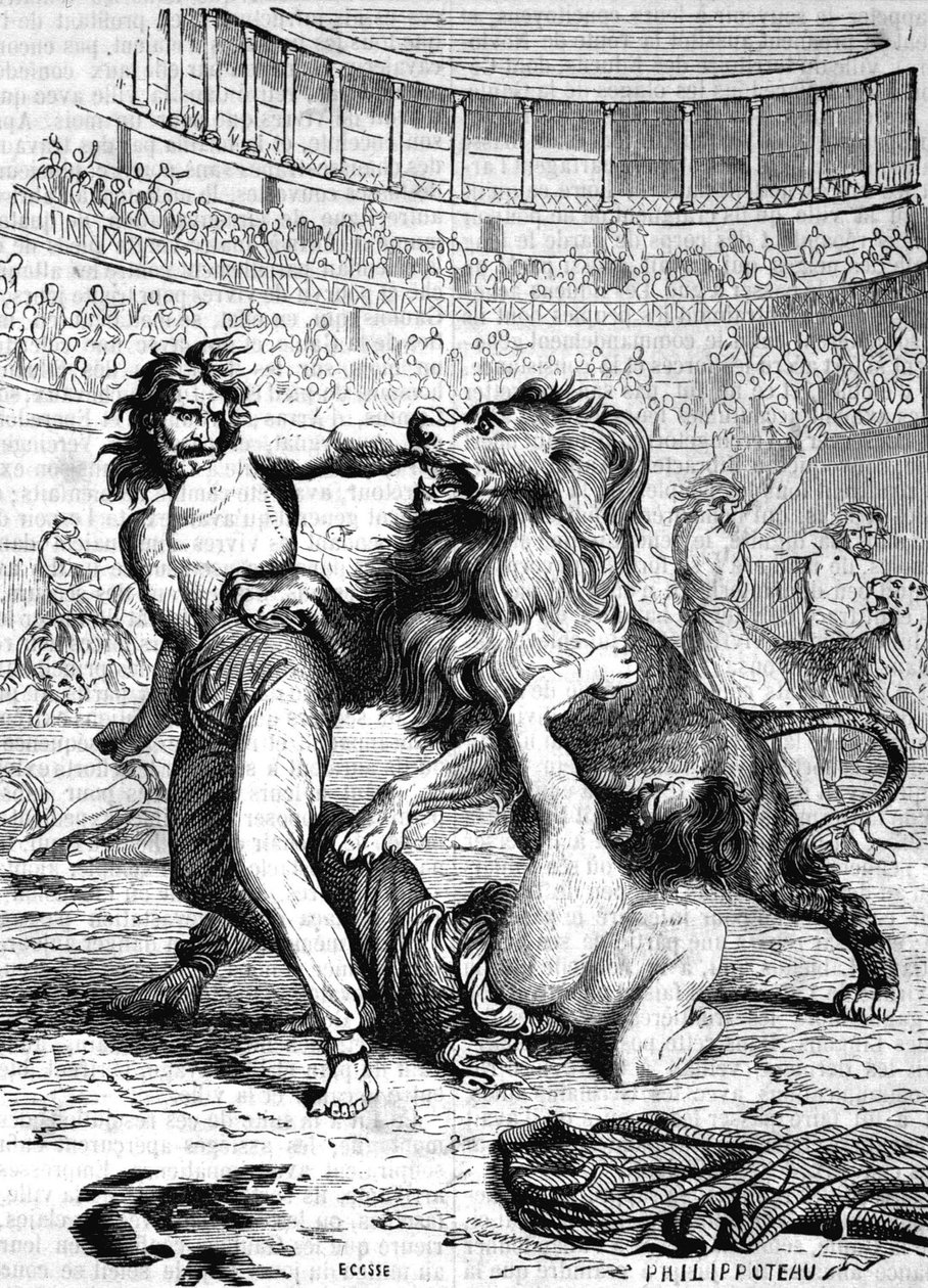 Chrétiens exposés aux bêtes féroces dans l