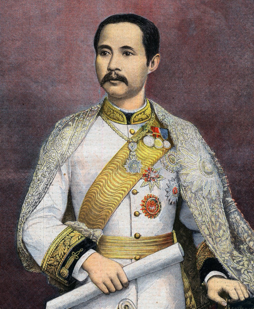 Chulalongkorn (1853-1910), Roi de Siam. En 1897, Chulalongkorn est devenu le premier monarque siamois à visiter l