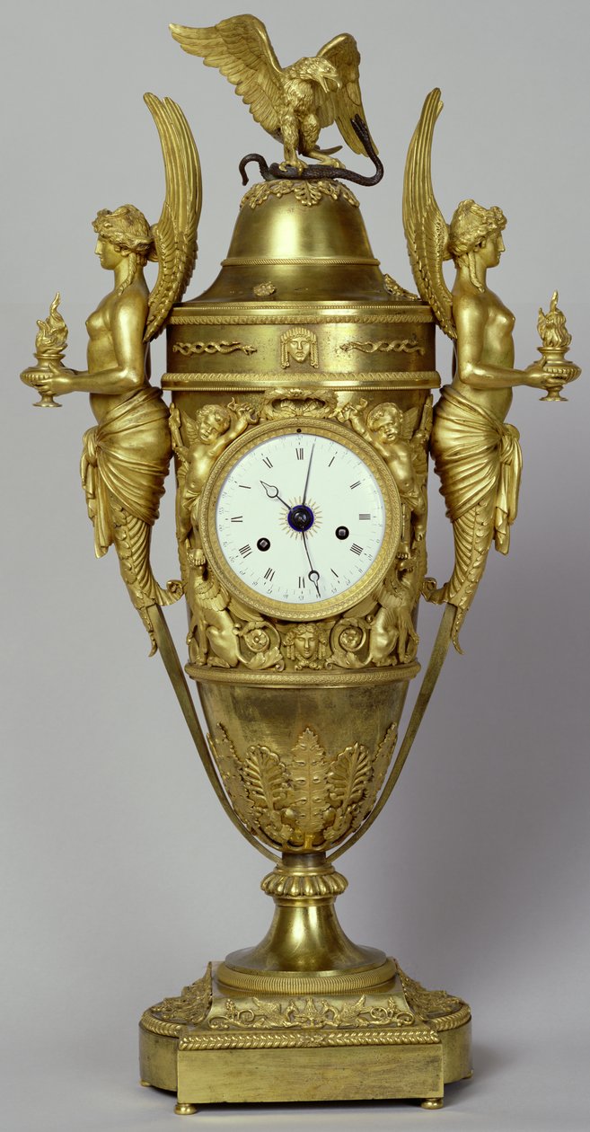 Vase horloge avec un aigle, c.1800 - French School