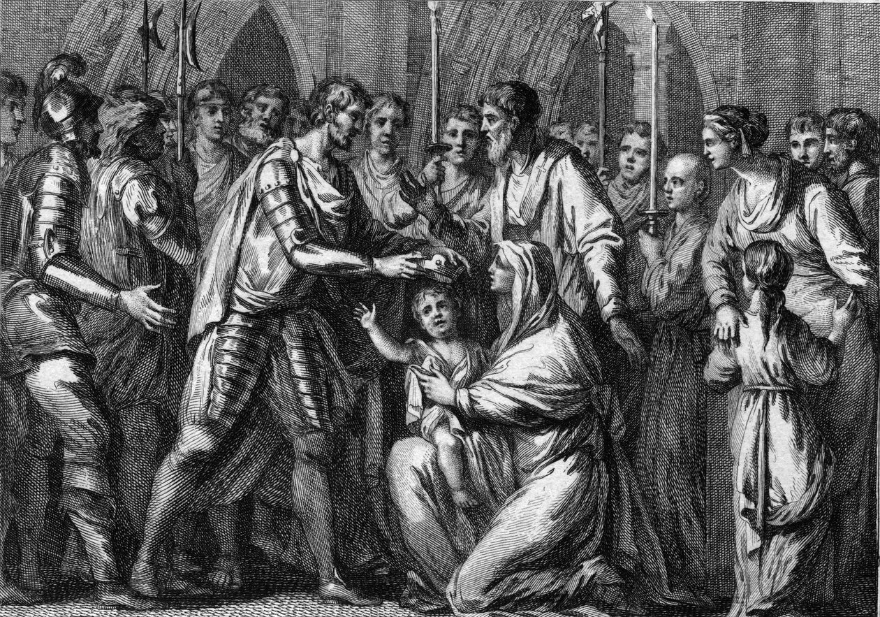 Clotaire II, dit le Jeune (584-628), couronné roi de Neustrie par son oncle, Gontran Ier (vers 545-592), roi d