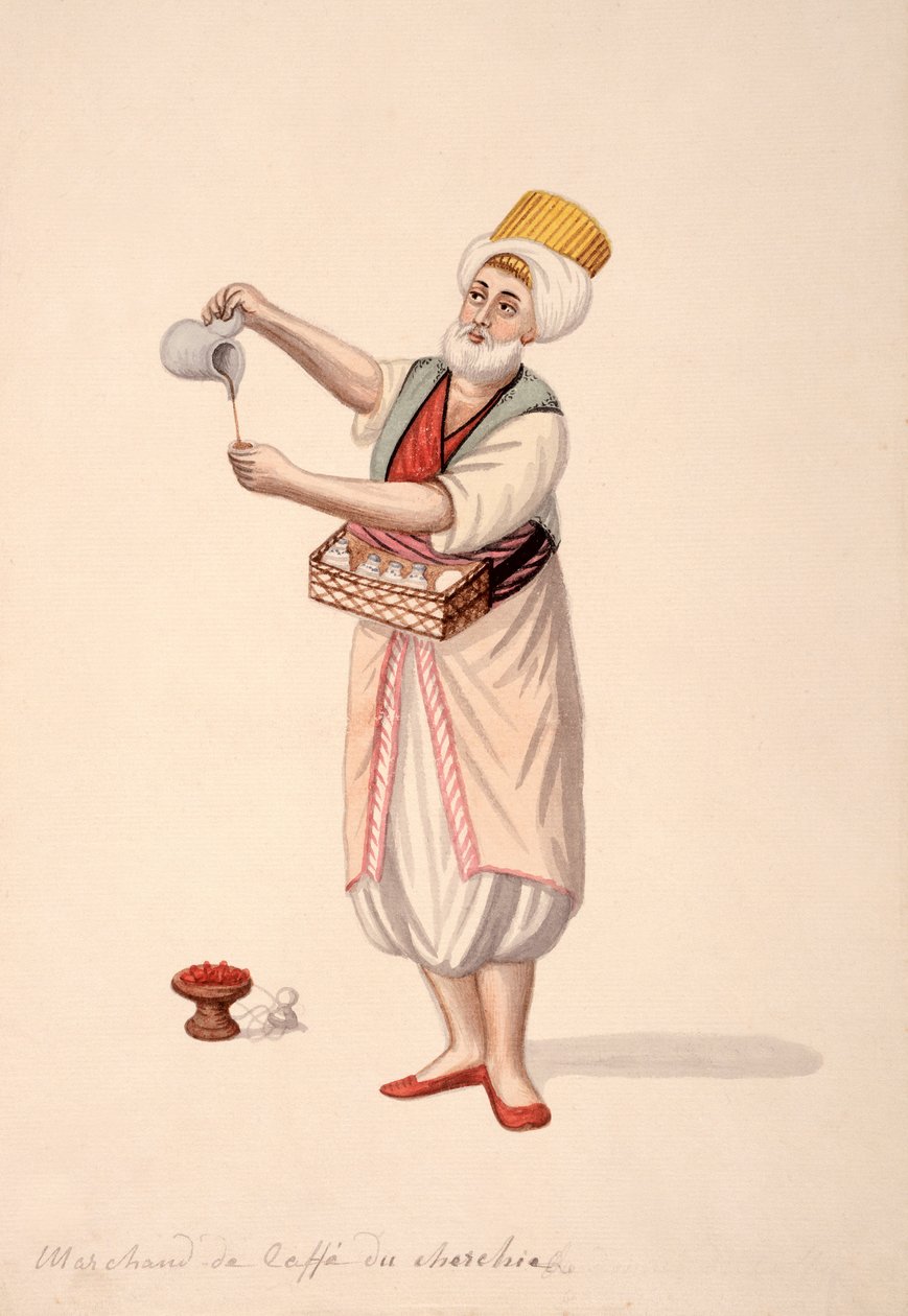Vendeur de café, période ottomane, troisième quart du XVIIIe siècle - French School