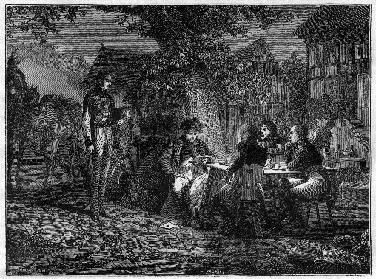 Sang-froid de Napoléon apprenant la malheureuse bataille de Dennewitz (Allemagne) le 8 septembre - French School
