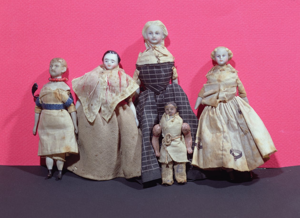 Collection de poupées, peut-être utilisées par Honoré de Balzac (1799-1850) comme aide-mémoire pour La Comédie Humaine - French School