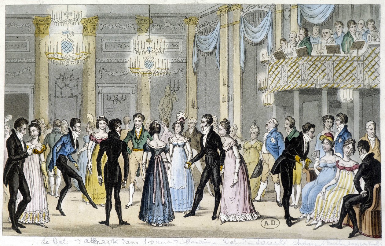 Bal de société, début XIXe siècle - French School