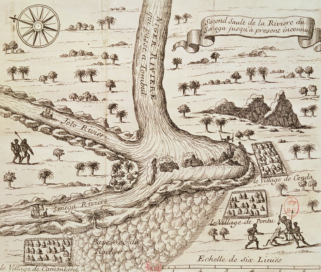 Confluence du noir, du Joto et du Sénégal, illustration de 