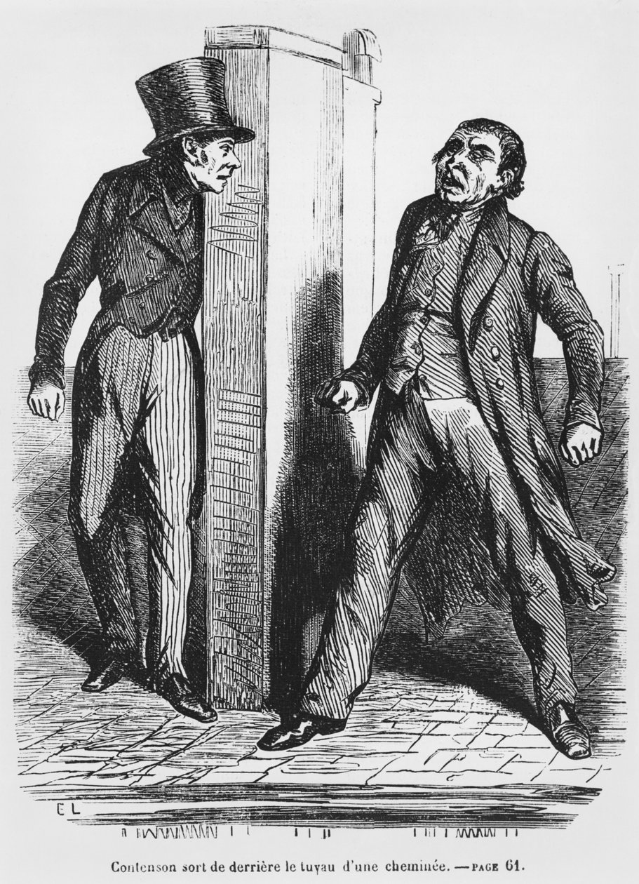 Contenson et Vautrin, illustration de Splendeurs et Misères des Courtisanes par Honoré de Balzac, publié en 1867 - French School