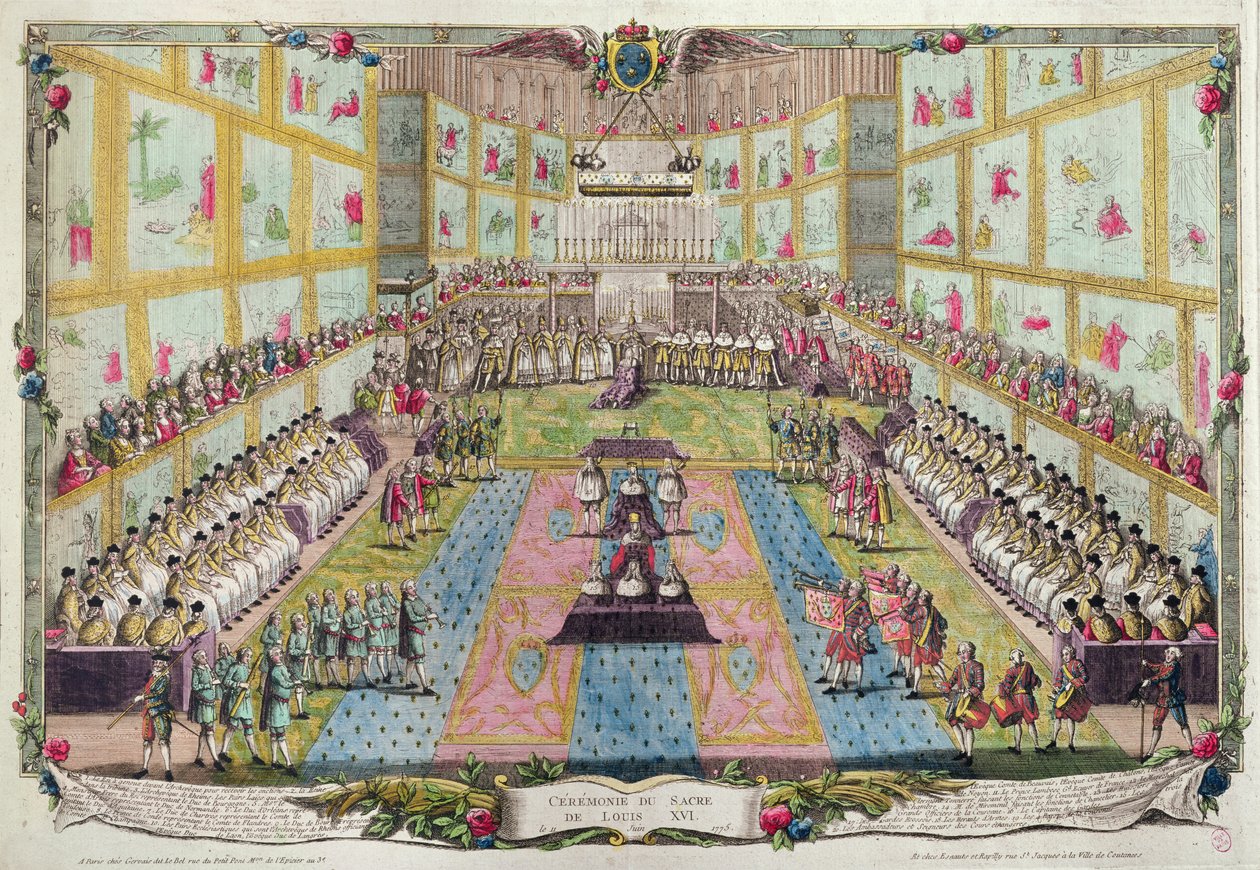 Couronnement de Louis XVI à la cathédrale de Reims le 11 juin 1775 - French School