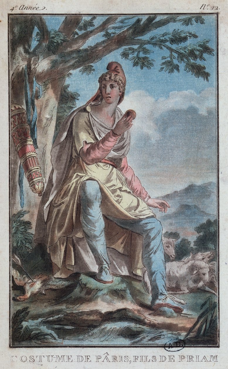 Costume pour Paris en tant que berger sur le mont Ida - French School