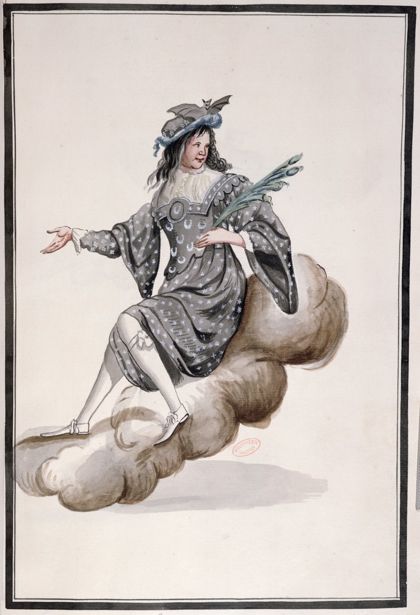 Costume pour la Nuit pour le Ballet de la Nuit par Jean-Baptiste Lully (1632-87) dansé par Louis XIV, 23 février 1653 - French School