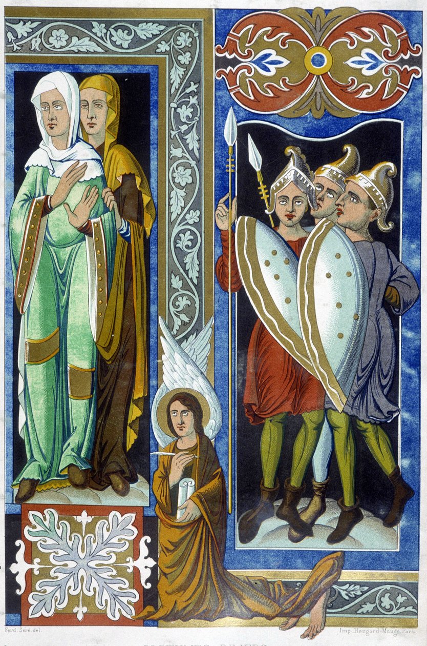 Costumes du 9ème siècle, illustration de 