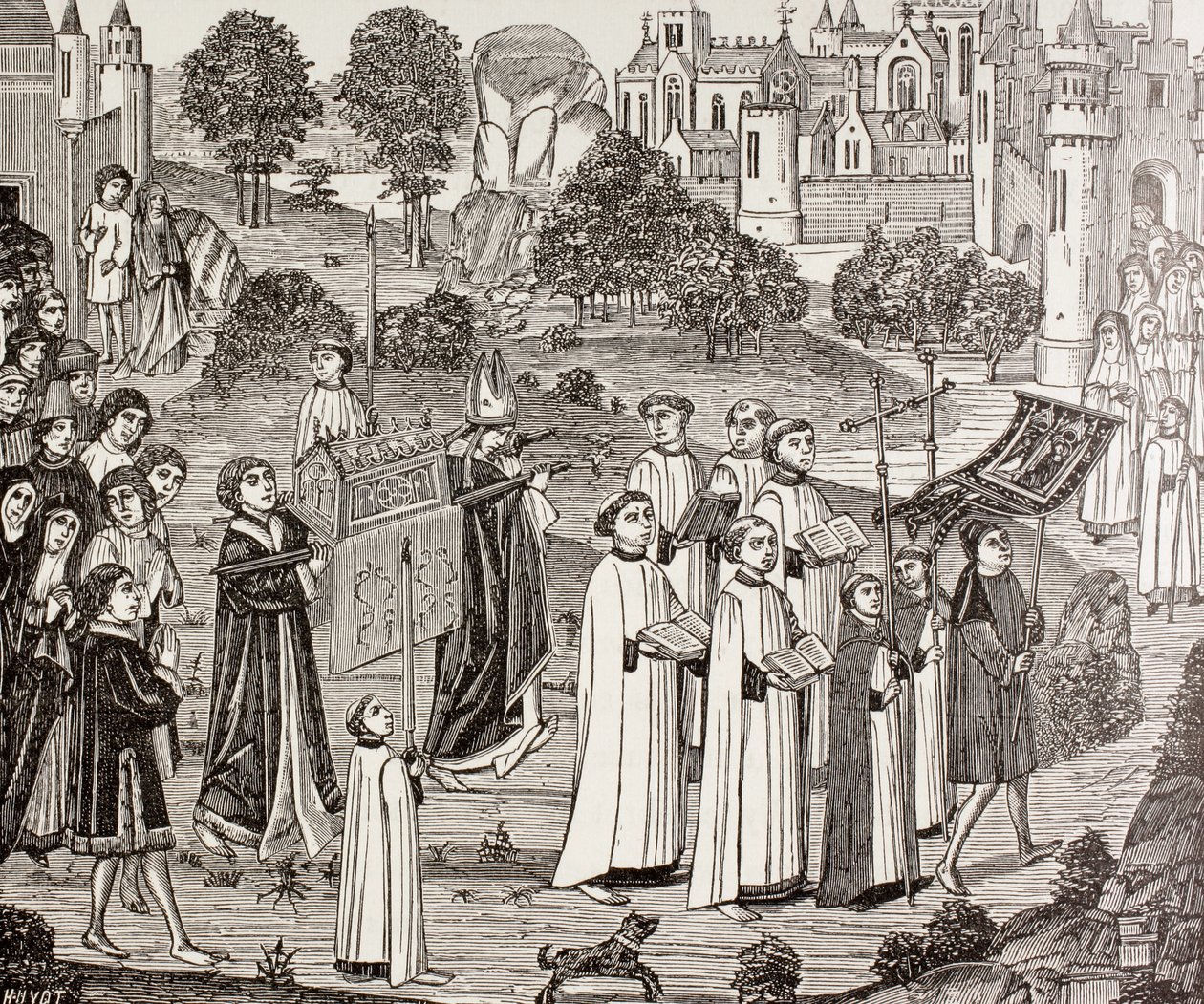 Le comte Renier portant le corps de Sainte Véronique à l
