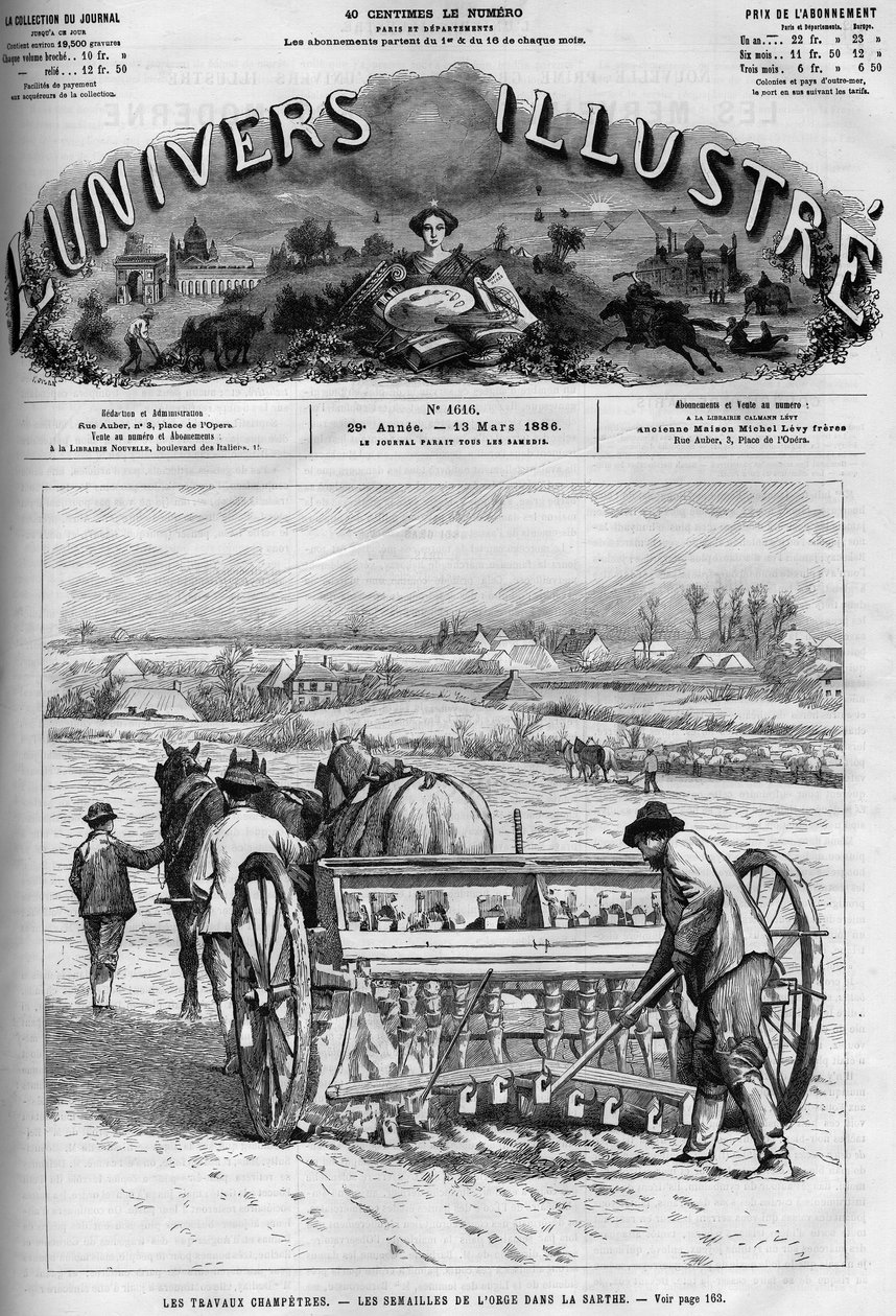 Travail de campagne : semer de l