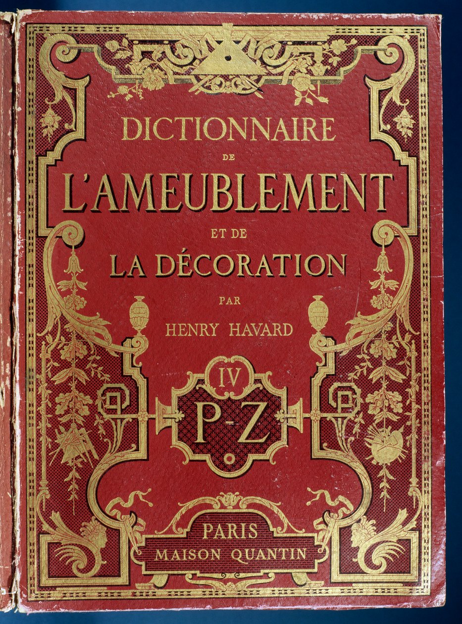 Couverture du Dictionnaire du mobilier et de la décoration - French School