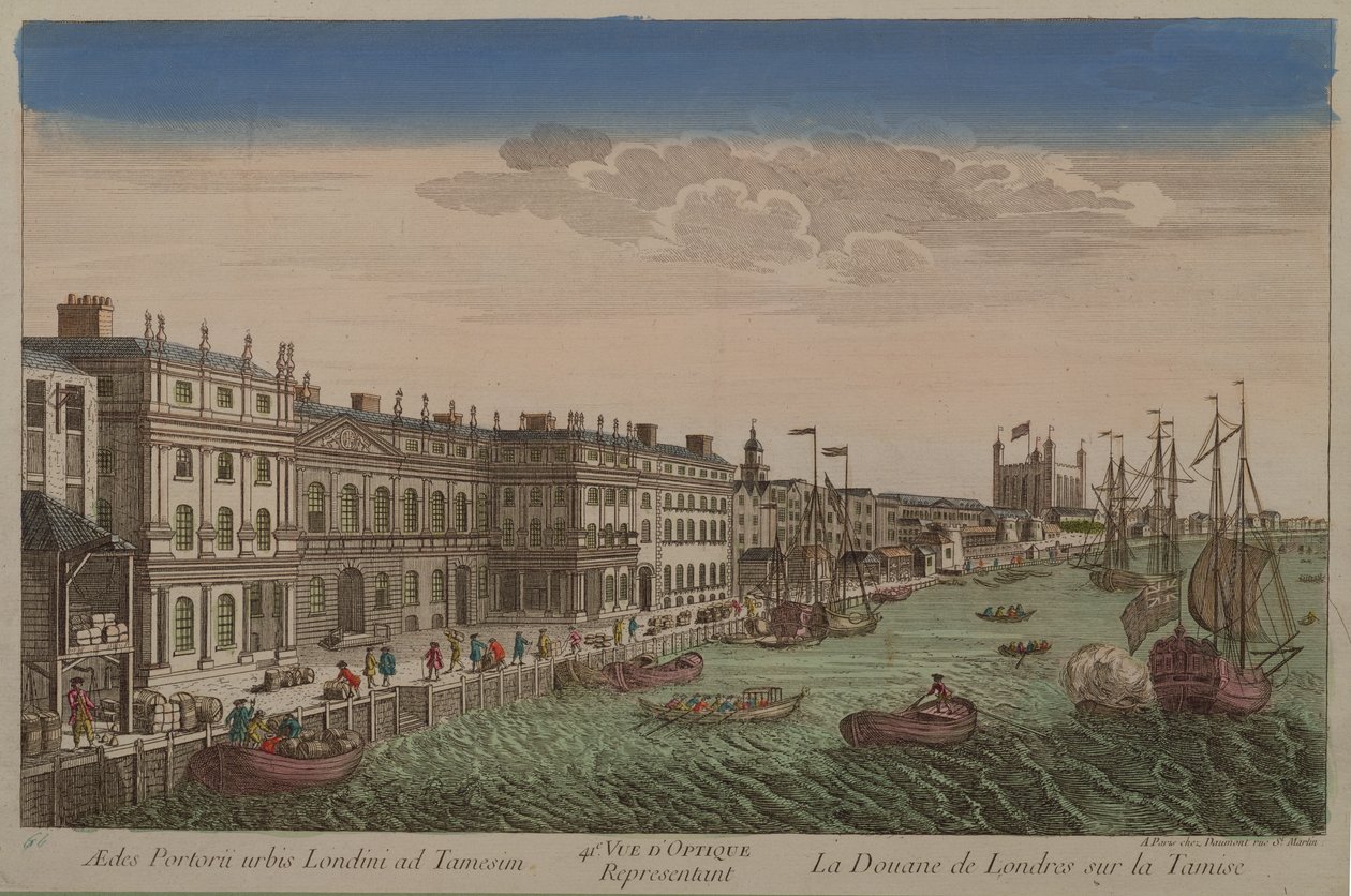 Douane sur la Tamise - French School