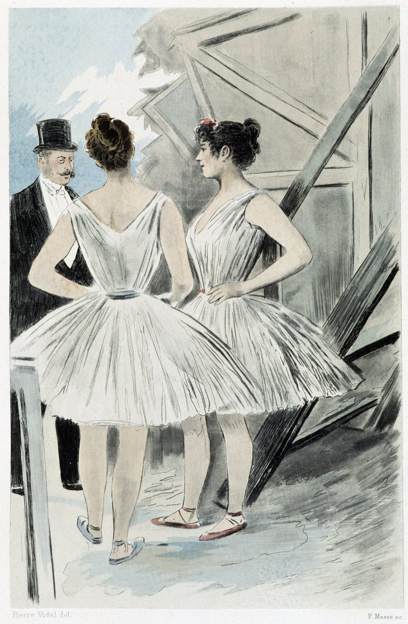 Danseurs dans les coulisses du théâtre - dans « Nos contemporains » par Octave Uzanne - French School