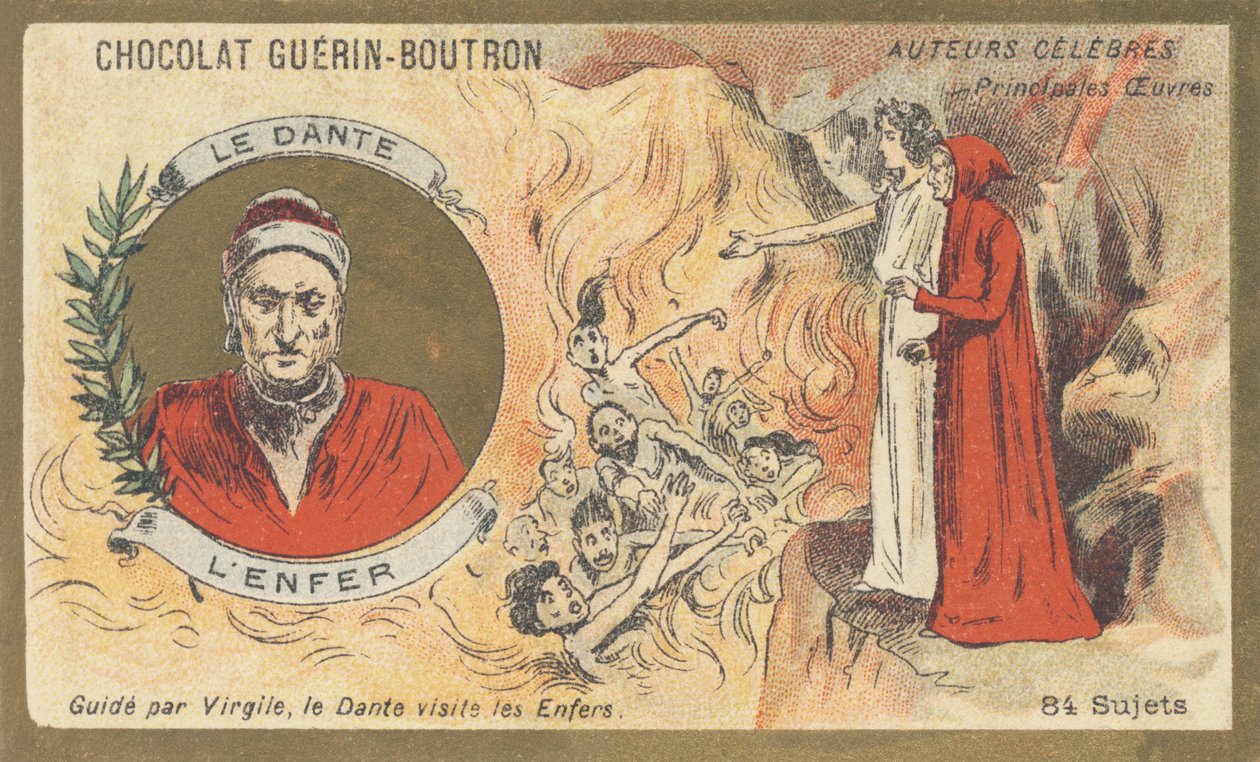 Dante Alighieri, connu sous le nom de « Dante » (1265-1321), poète, écrivain, penseur et homme politique florentin, auteur de « L